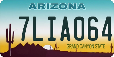 AZ license plate 7LIA064