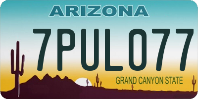 AZ license plate 7PUL077