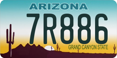 AZ license plate 7R886