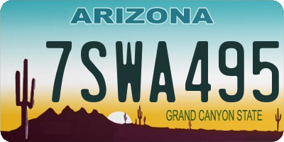 AZ license plate 7SWA495