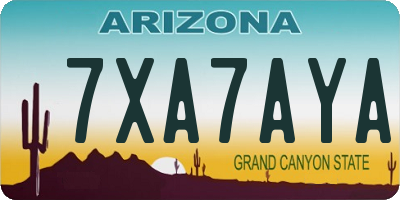 AZ license plate 7XA7AYA