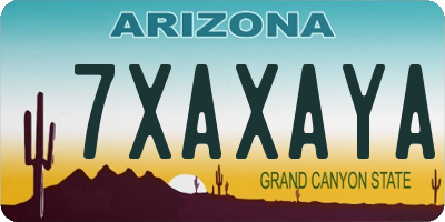 AZ license plate 7XAXAYA