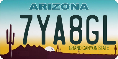 AZ license plate 7YA8GL
