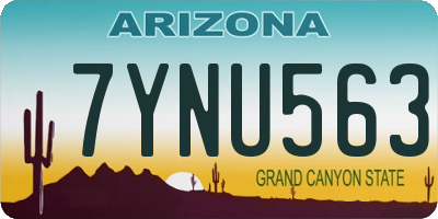 AZ license plate 7YNU563