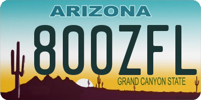 AZ license plate 800ZFL