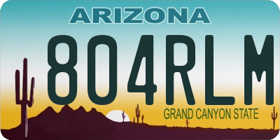 AZ license plate 804RLM