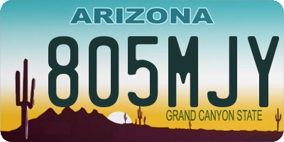 AZ license plate 805MJY