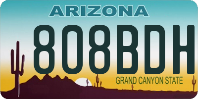 AZ license plate 808BDH