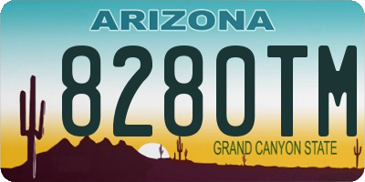 AZ license plate 8280TM