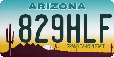 AZ license plate 829HLF