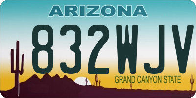 AZ license plate 832WJV