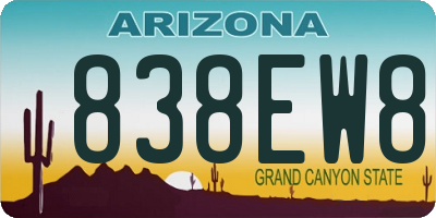 AZ license plate 838EW8