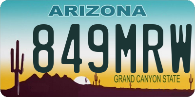 AZ license plate 849MRW