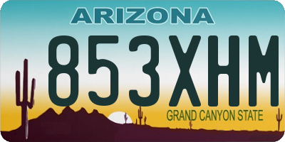 AZ license plate 853XHM