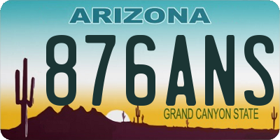 AZ license plate 876ANS