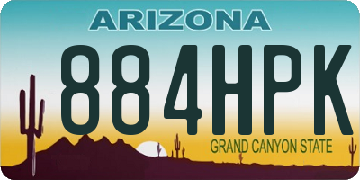 AZ license plate 884HPK