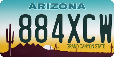 AZ license plate 884XCW