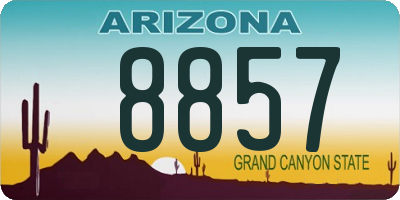 AZ license plate 8857