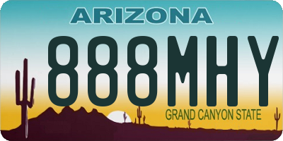 AZ license plate 888MHY