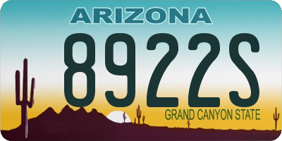 AZ license plate 8922S