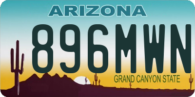 AZ license plate 896MWN