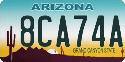 AZ license plate 8CA74A