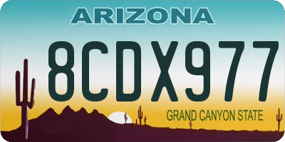 AZ license plate 8CDX977