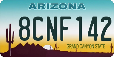 AZ license plate 8CNF142