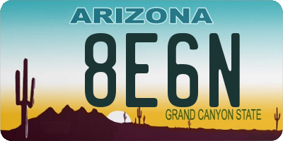 AZ license plate 8E6N