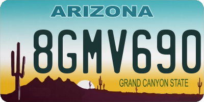 AZ license plate 8GMV690