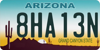 AZ license plate 8HA13N