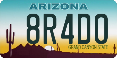 AZ license plate 8R4D0