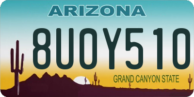 AZ license plate 8U0Y510