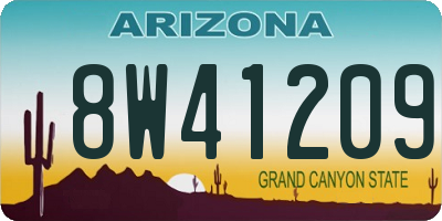 AZ license plate 8W41209