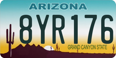 AZ license plate 8YR176