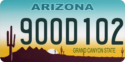 AZ license plate 90OD102