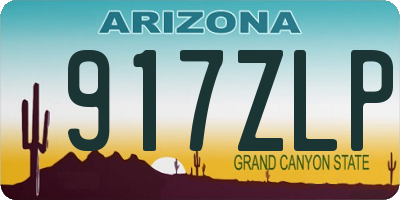 AZ license plate 917ZLP