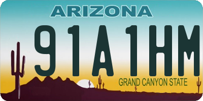 AZ license plate 91A1HM