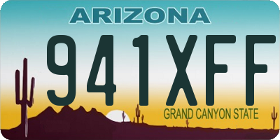 AZ license plate 941XFF