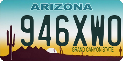 AZ license plate 946XWO