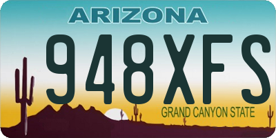 AZ license plate 948XFS