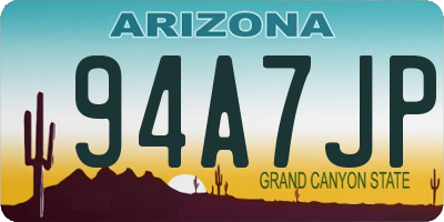 AZ license plate 94A7JP