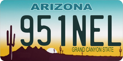 AZ license plate 951NEL