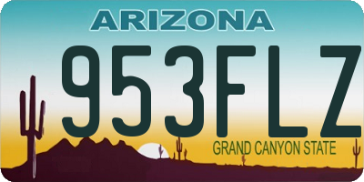 AZ license plate 953FLZ