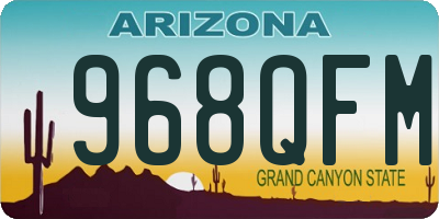 AZ license plate 968QFM