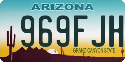 AZ license plate 969FJH