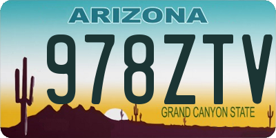 AZ license plate 978ZTV