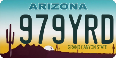 AZ license plate 979YRD