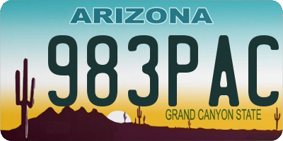 AZ license plate 983PAC