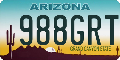 AZ license plate 988GRT